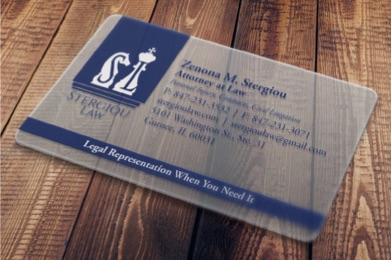 stergiou law business card 