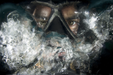 geometric diver photo 